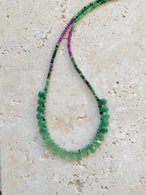 Charger l'image dans la galerie, Collier Brigitte quartz fraise green et ruby zoïsite