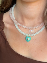 Charger l'image dans la galerie, Collier Camille agate blanche et amazonite