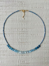 Charger l'image dans la galerie, Collier Brigitte aigue-marine et saphir
