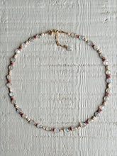 Charger l'image dans la galerie, Collier Élisabeth labradorite et ruby