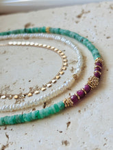 Charger l'image dans la galerie, Collier Eliette émeraude et ruby