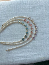 Charger l'image dans la galerie, Bracelet de cheville Brigitte quartz fraise