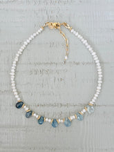 Charger l'image dans la galerie, Bracelet de cheville Brigitte aigue-marine