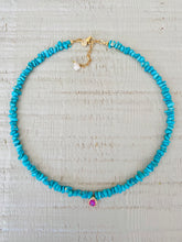 Charger l'image dans la galerie, Collier Denise turquoise pink zirconium
