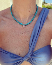 Charger l'image dans la galerie, Collier Denise turquoise pink zirconium