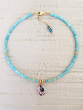 Charger l'image dans la galerie, Collier Claudette amazonite avec cauri