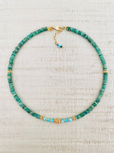 Charger l'image dans la galerie, Collier Eliette émeraude et amazonite