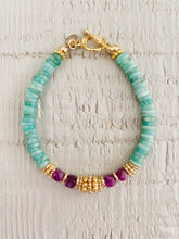 Charger l'image dans la galerie, Bracelet Eliette émeraude et ruby