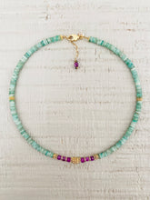 Charger l'image dans la galerie, Collier Eliette émeraude et ruby