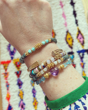 Charger l'image dans la galerie, Bracelet Eliette émeraude et amazonite