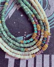 Charger l'image dans la galerie, Collier Eliette émeraude et amazonite