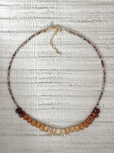 Charger l'image dans la galerie, Collier Brigitte grenat hessonite et zircon moka
