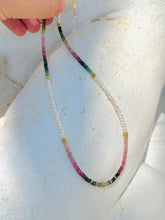 Charger l&#39;image dans la galerie, Collier Eléonore tourmaline rainbow
